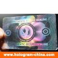 Holograma de sobreposição de cartão de identificação personalizado anti-falsificação transparente